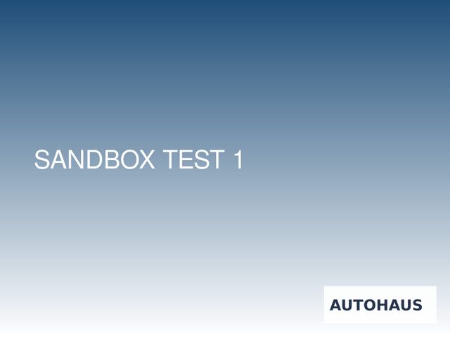 VW Golf Golf SANDBOX TEST - kein Verkaufsangebot