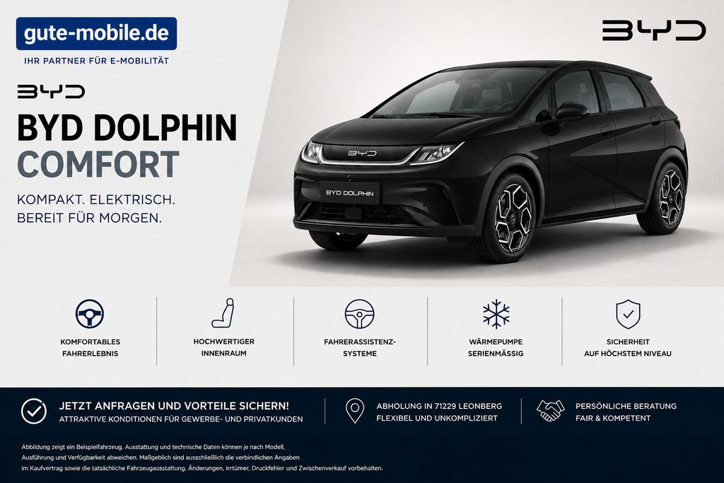BYD Dolphin Leasing ab 335,67 € mtl. — 3 Angebote im Vergleich ...