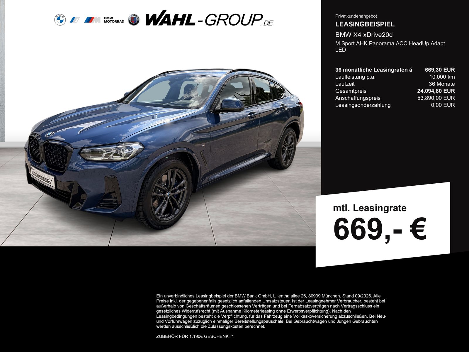 BMW X4 xDrive20d M Sport AHK Panorama ACC HeadUp Ada foto 1