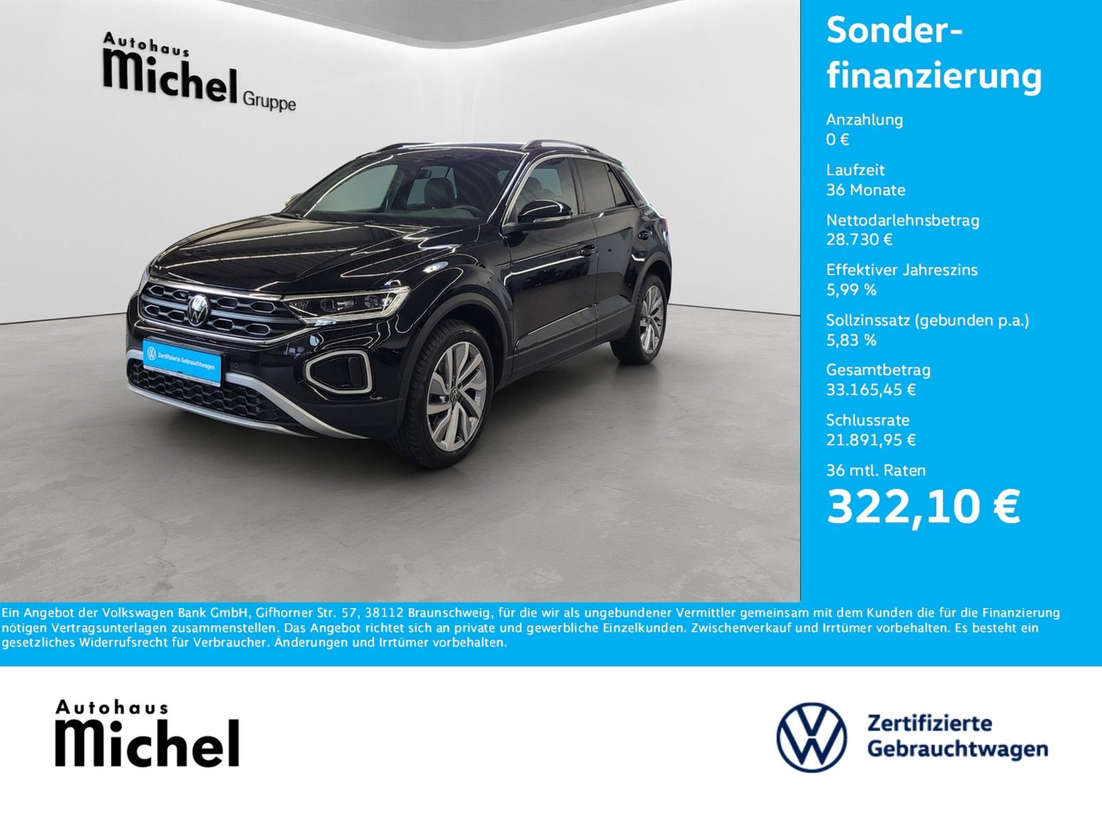 Volkswagen T-Roc TDI DSG Goal LED-Plus ACC AHK Navi Kamera foto 2
