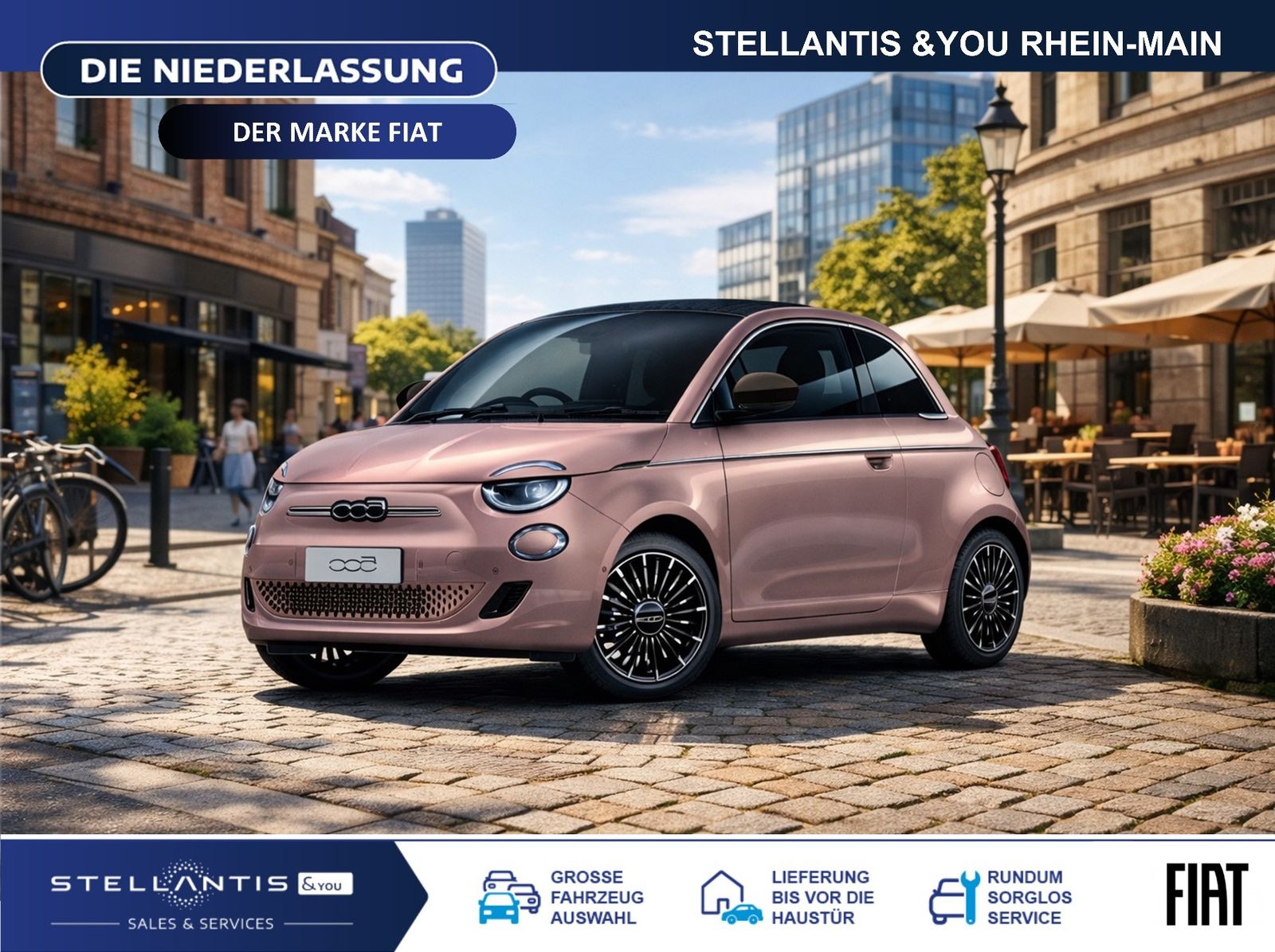 Fiat 500e Cabriolet La Prima Navi JBL ACC + TOP PLUS 