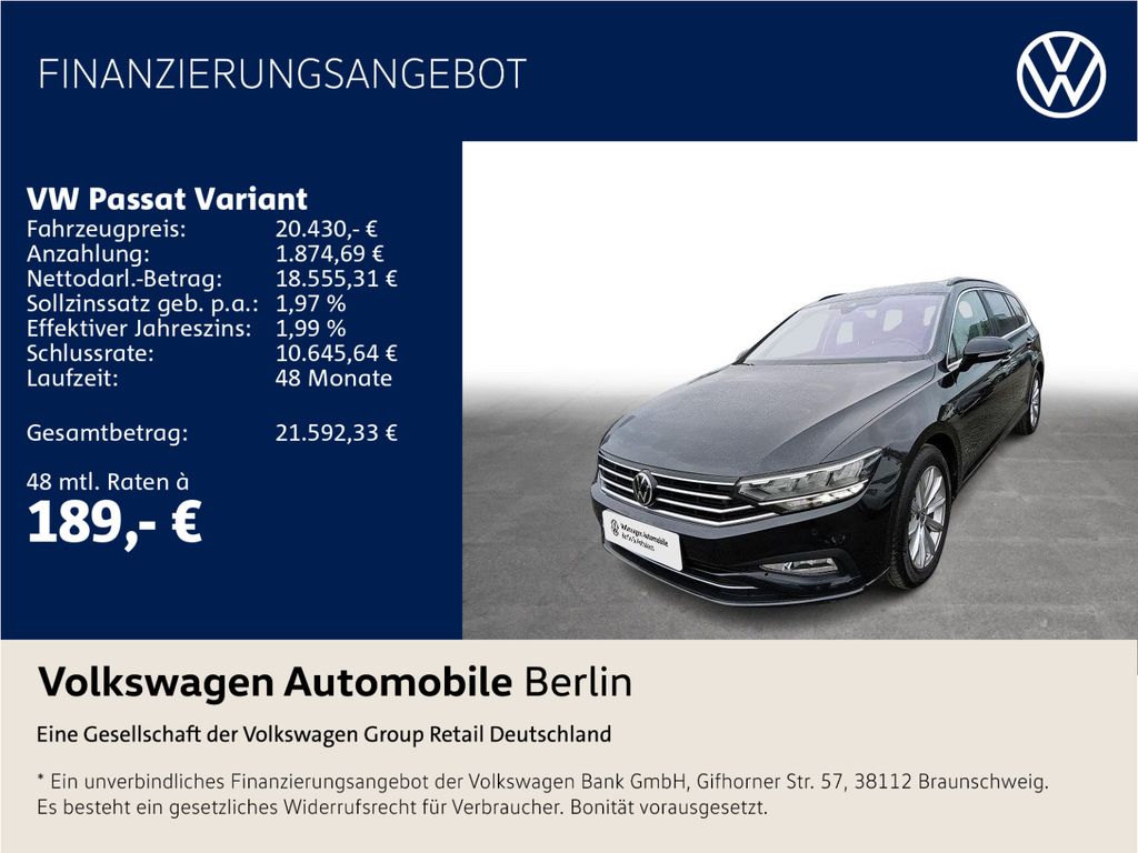 Passat Variant 2.0 TDI Business Navi AHK 360° AP