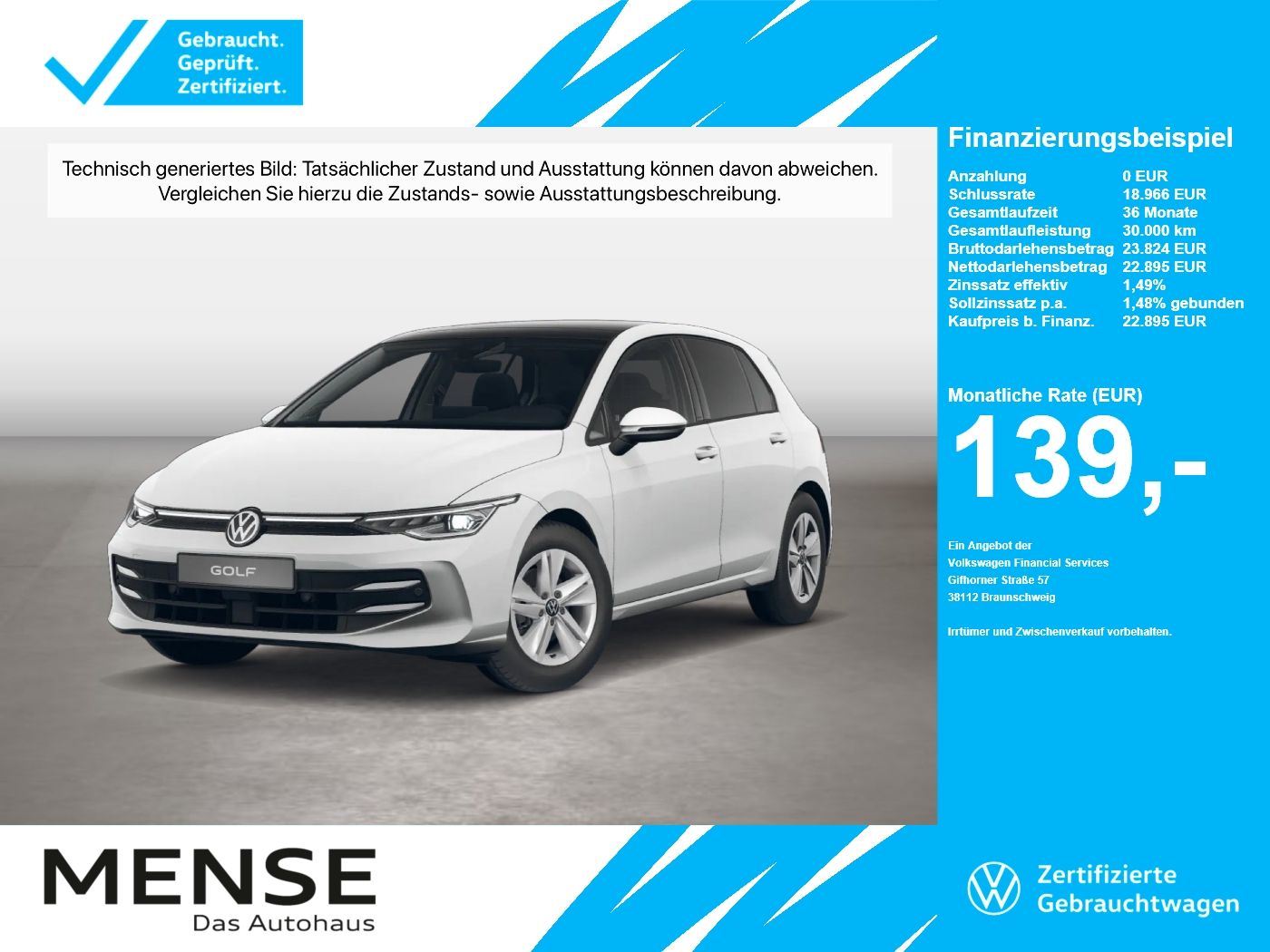 Volkswagen Golf VIII 1.5 TSI Life IQ.Light Matrix CarPlay