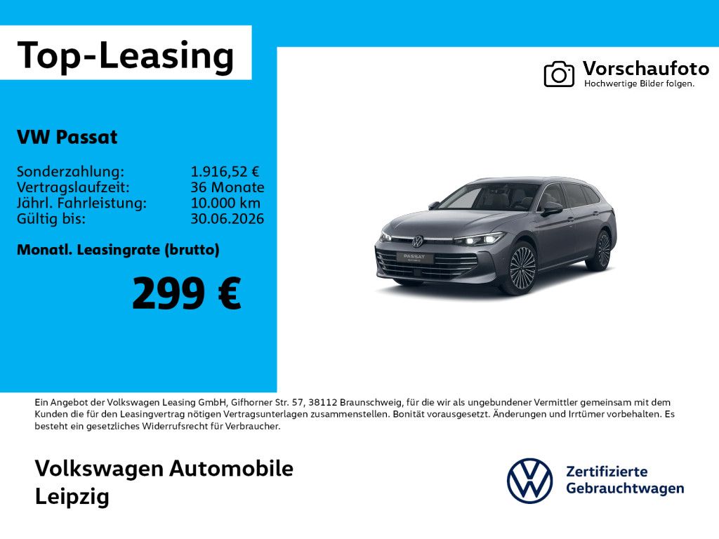 Volkswagen Passat Elegance 1.5 eHybrid DSG *DCC*AHK*IQ.Ligh