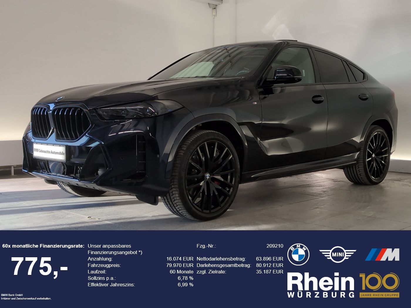 BMW X6 xDrive40d M Sport Pro SoftC/SBL/AHK/Pano/Komf