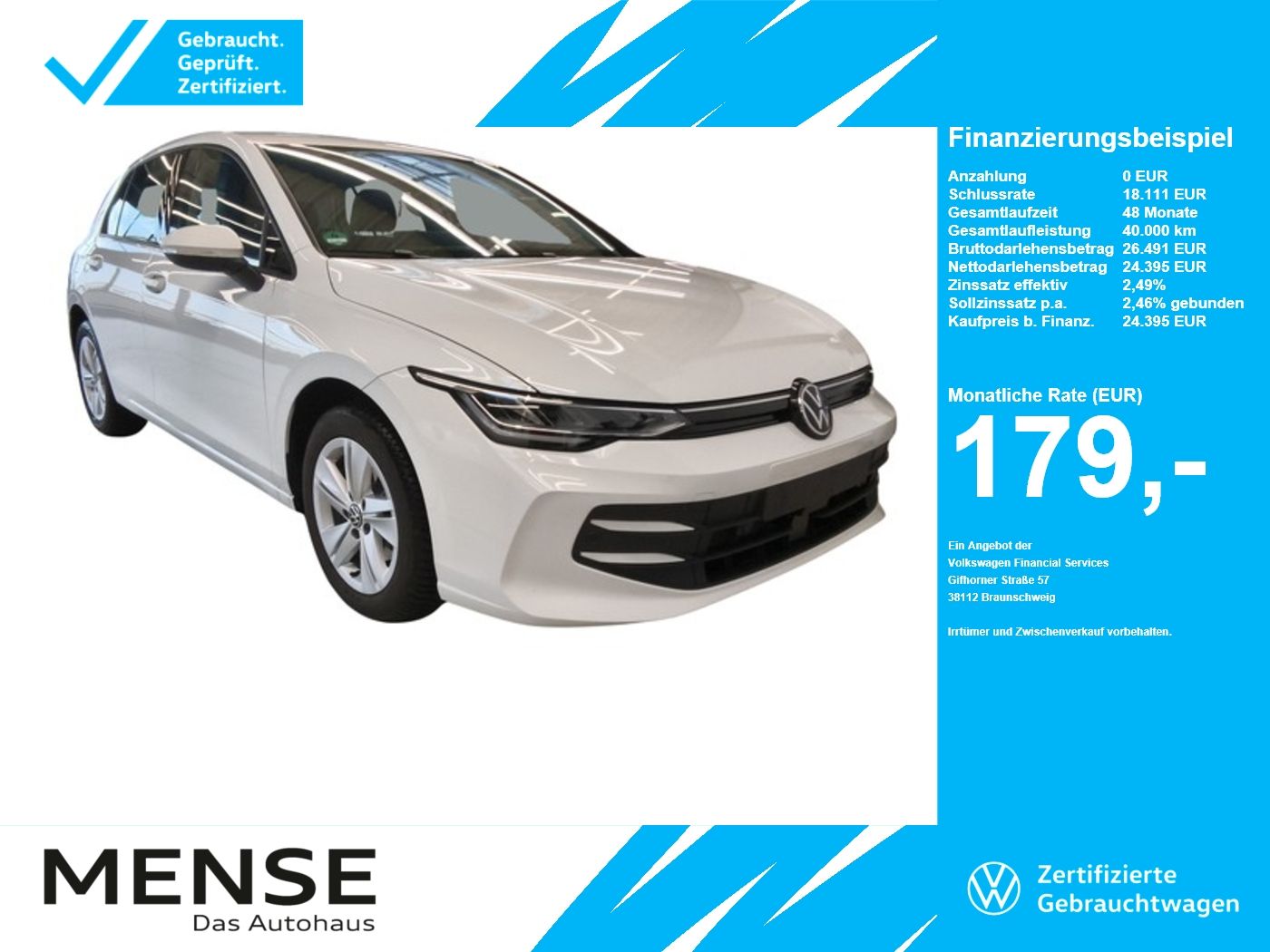 Volkswagen Golf VIII 1.5 TSI Life CarPlay HUD ACC LED Navi