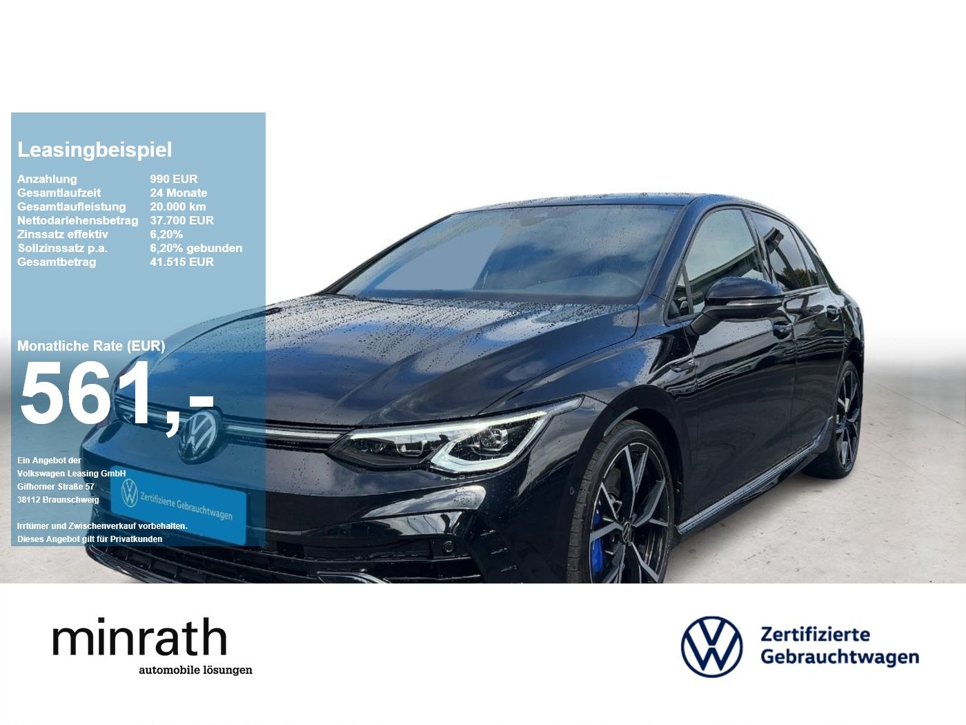 Volkswagen Golf VIII R 4M 2.0 TSI DSG BLACK ACC HaKa NAVI foto 1