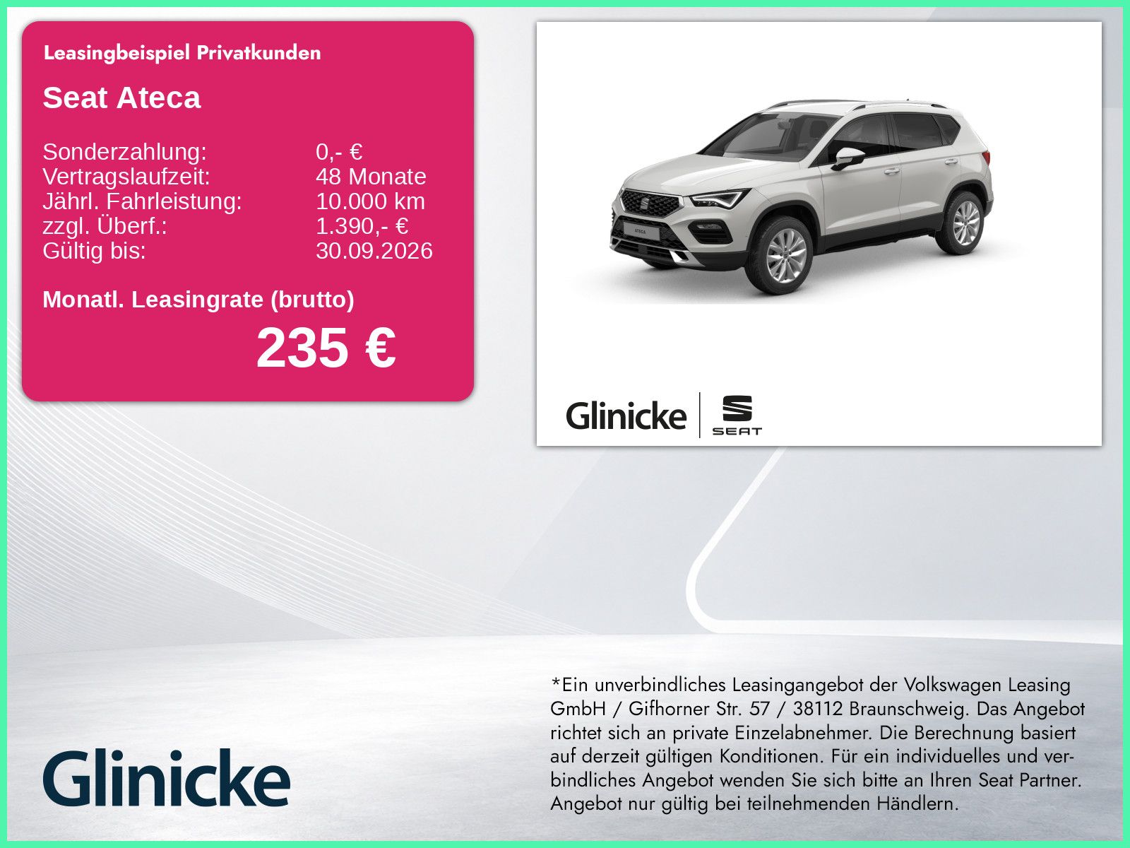 Seat Ateca Road Edition 1.5 TSI 110 kW PDC RFK