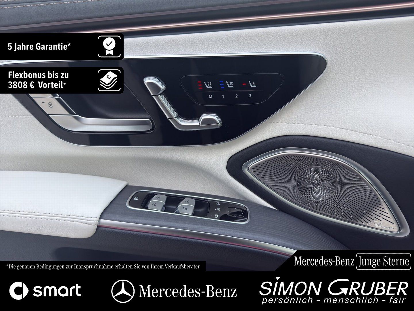 Fahrzeugabbildung Mercedes-Benz EQS 450+ Manufaktur Leder tiefweiss!!! Mod 2025