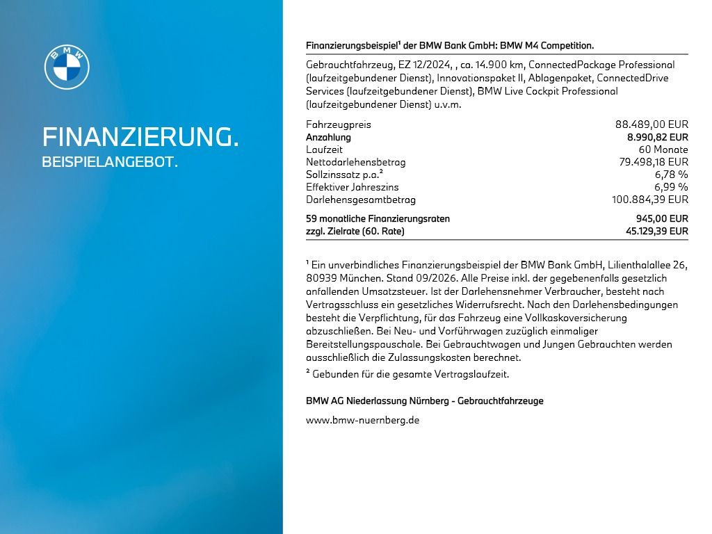 BMW M4 Competition M xDrive Coupé Sportsitze Sitzbe foto 3
