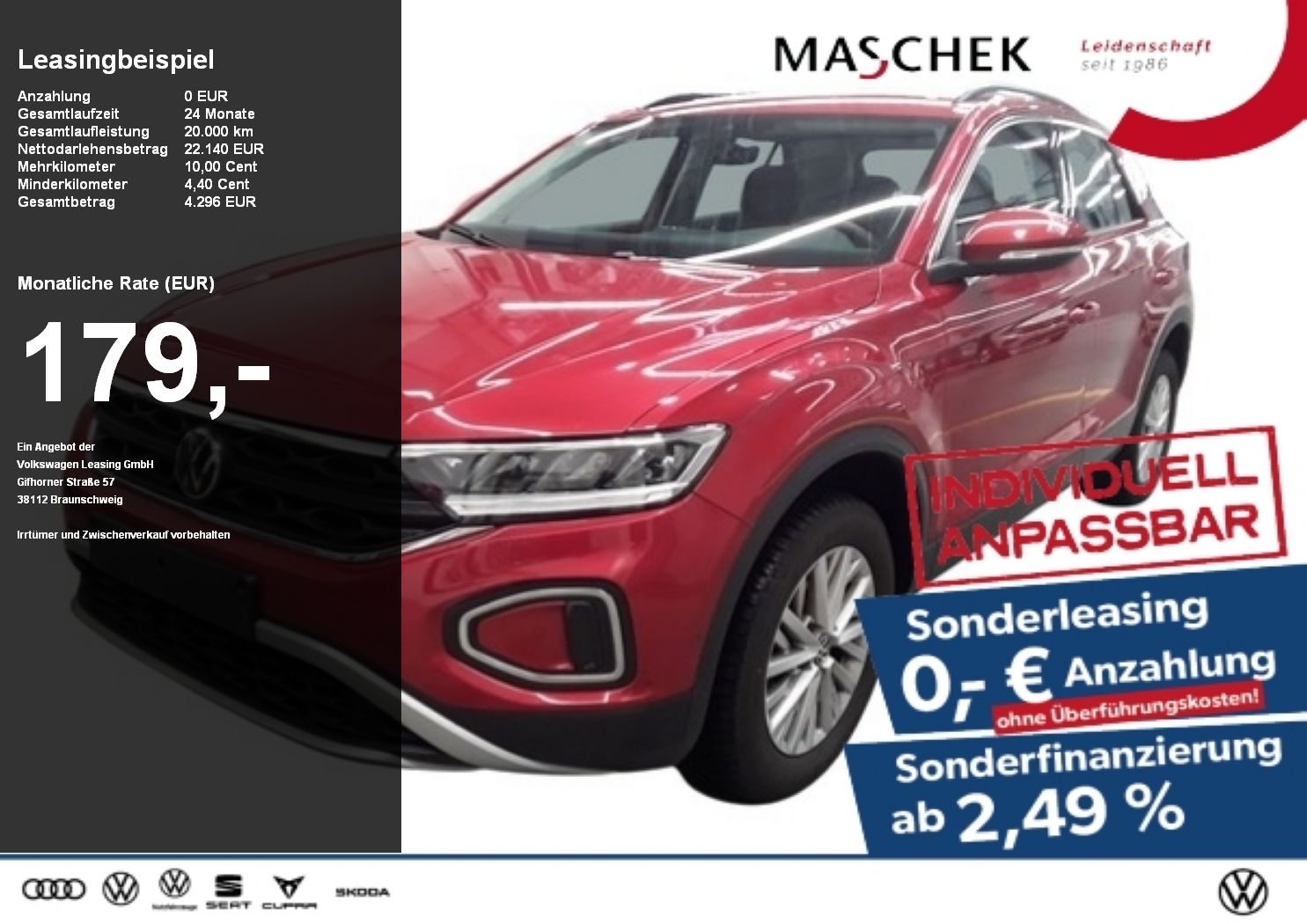 Volkswagen T-ROC Life 1.0 TSI 5J Garantie Standh Navi Sitzh