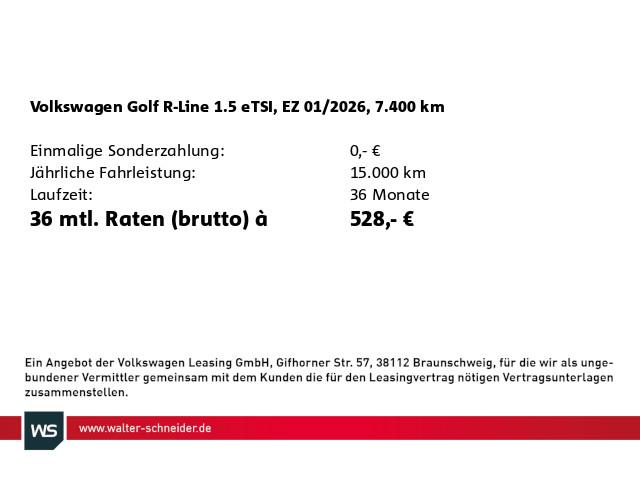 Volkswagen Golf 1.5 eTSI 150 PS DSG R-Line Navi SHZ AHK LED, миниатюра 3