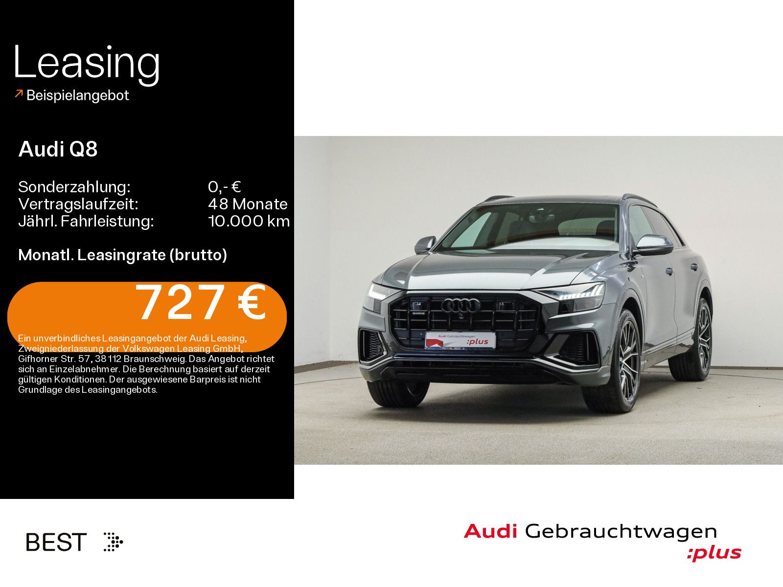 Audi Q8 55 TFSI 2 x S line AHK, Pano, B&O, Assist
