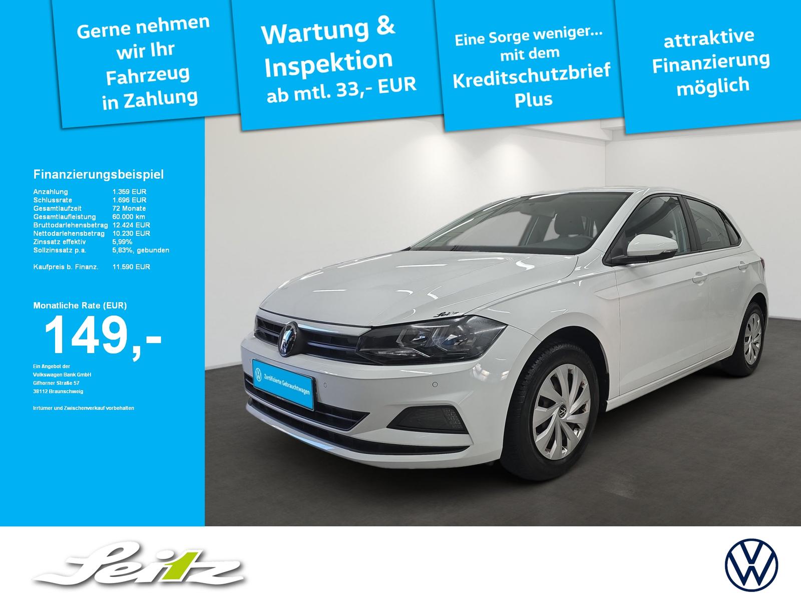 Volkswagen Polo VI 1.0 Trendline *PARKSENSOR*BLUETOOTH*KLIM