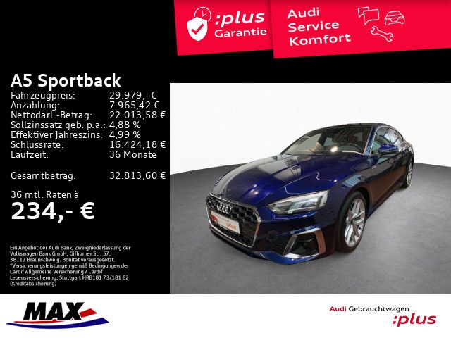 A5 Sportback 40 TFSI QUATTRO S LINE LED+NAV+PANO