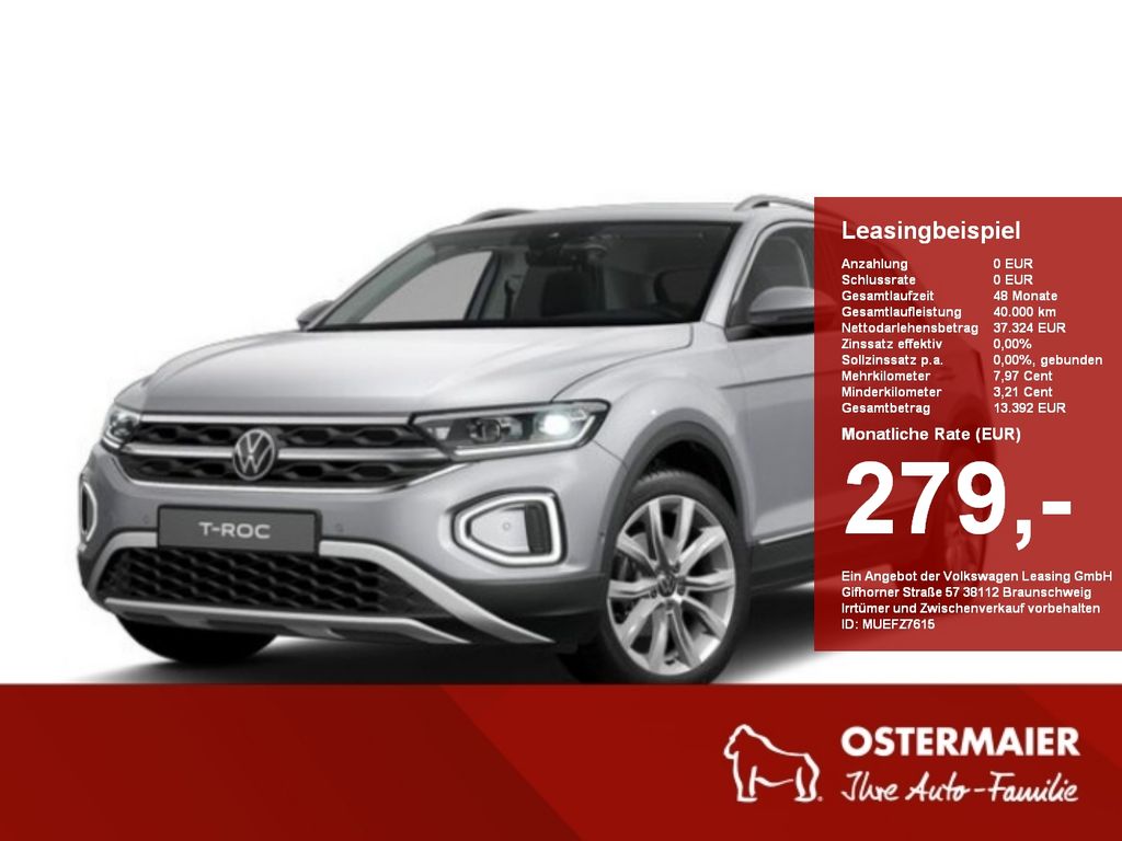 Volkswagen T-Roc Style 1.5TSI 150PS DSG 4J-GARANTIE,LED,NAV