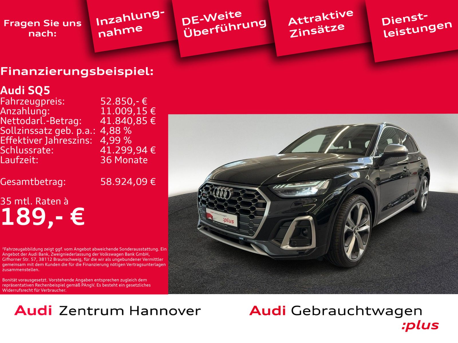 Audi SQ5 3.0 TDI qu. AHK Matrix Kamera Navi