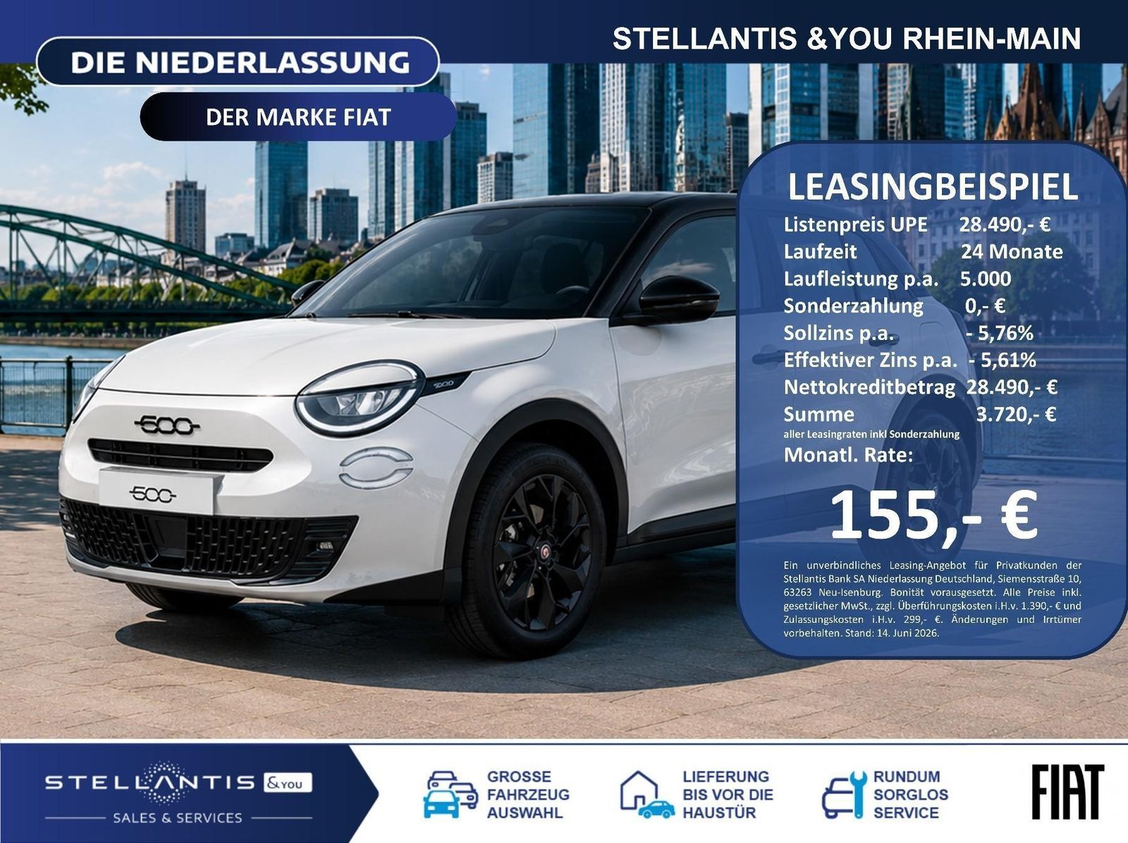 Fiat 600 Street Edition LED Sitzhzg CarPlay