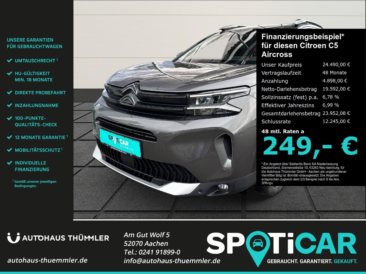 Citroën C5 Aircross Shine Hybrid 360 Kamera Allwetterrei