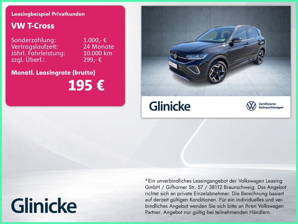 Volkswagen T-Cross R-Line 1.5 TSI DSG AHK/Matrix/Nav/ACC/Ka