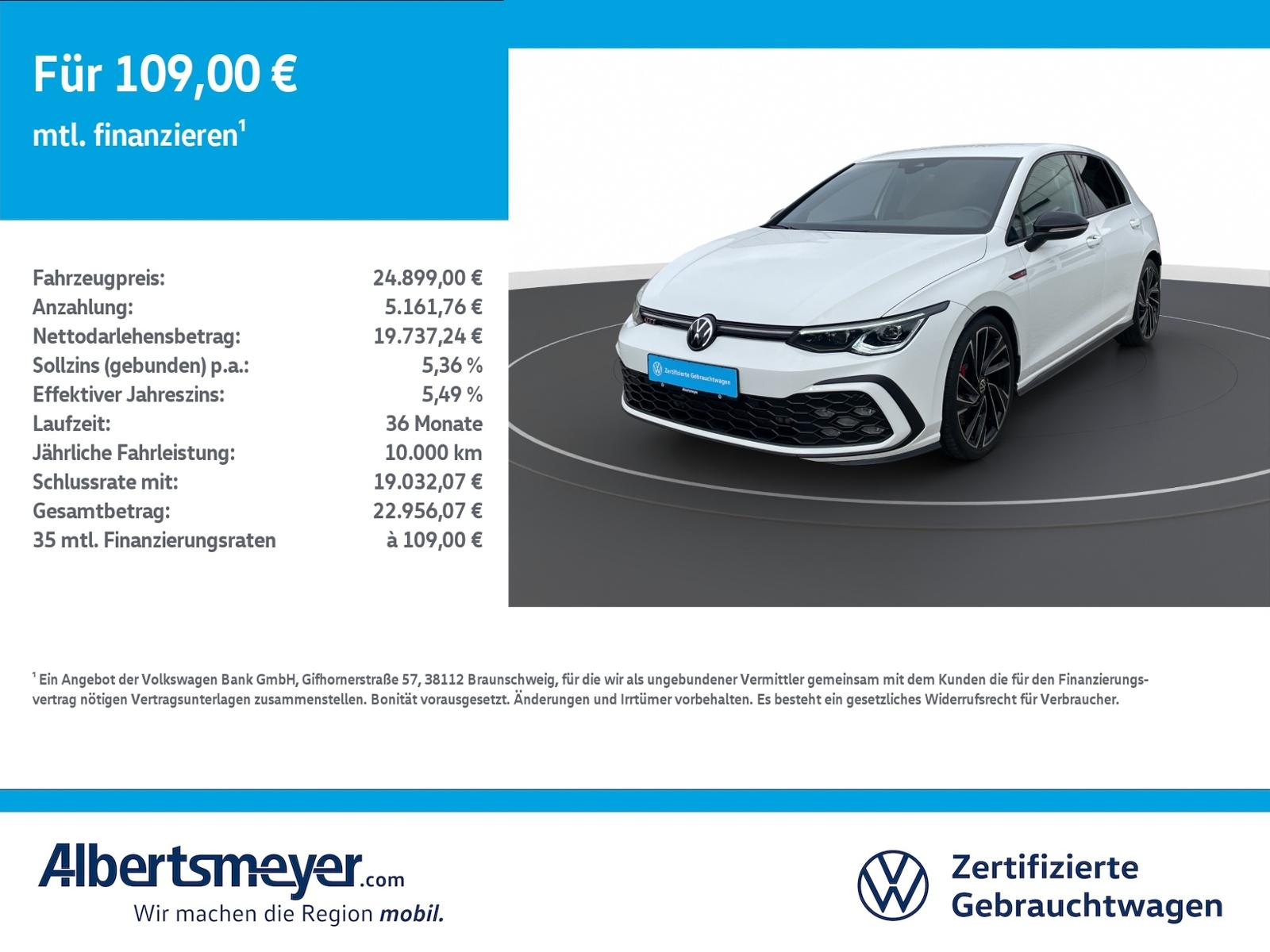 Volkswagen Golf VIII GTI 2.0 TSI +DSG+MATRIX+BLACK+ACC