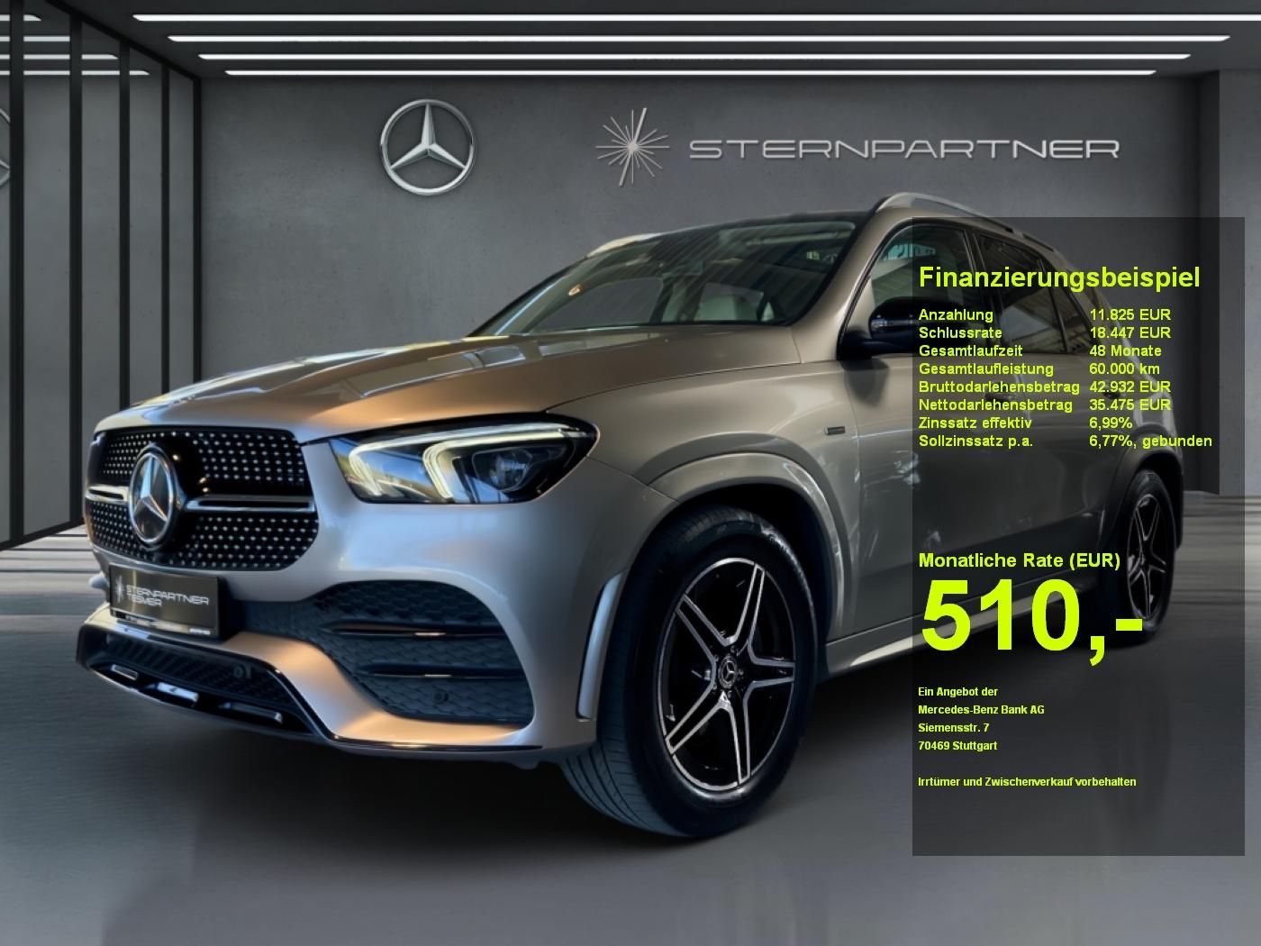 Mercedes-Benz GLE 350 de 4M AMG+MBUX+Night+Ambiente+WIDE+Mbeam