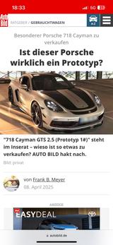 Porsche 718 Cayman GTS 2.5 (Prototyp 1#) A... - Porsche Cayman in Köln