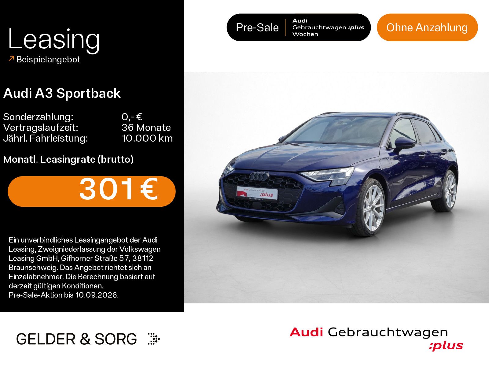 Audi A3 Sportback TFSIe 150 kW 131 km/WLTP*LED*AHK*