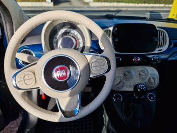 Fiat 500 Cabrio- 7" DAB Radio-Verdeck Elfenbein