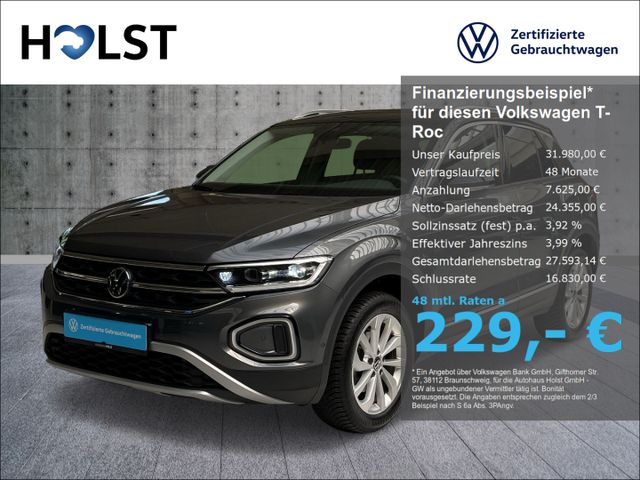 Volkswagen T-Roc 1.5TSI DSG Style, AHK, NAV, GJR, SHZ