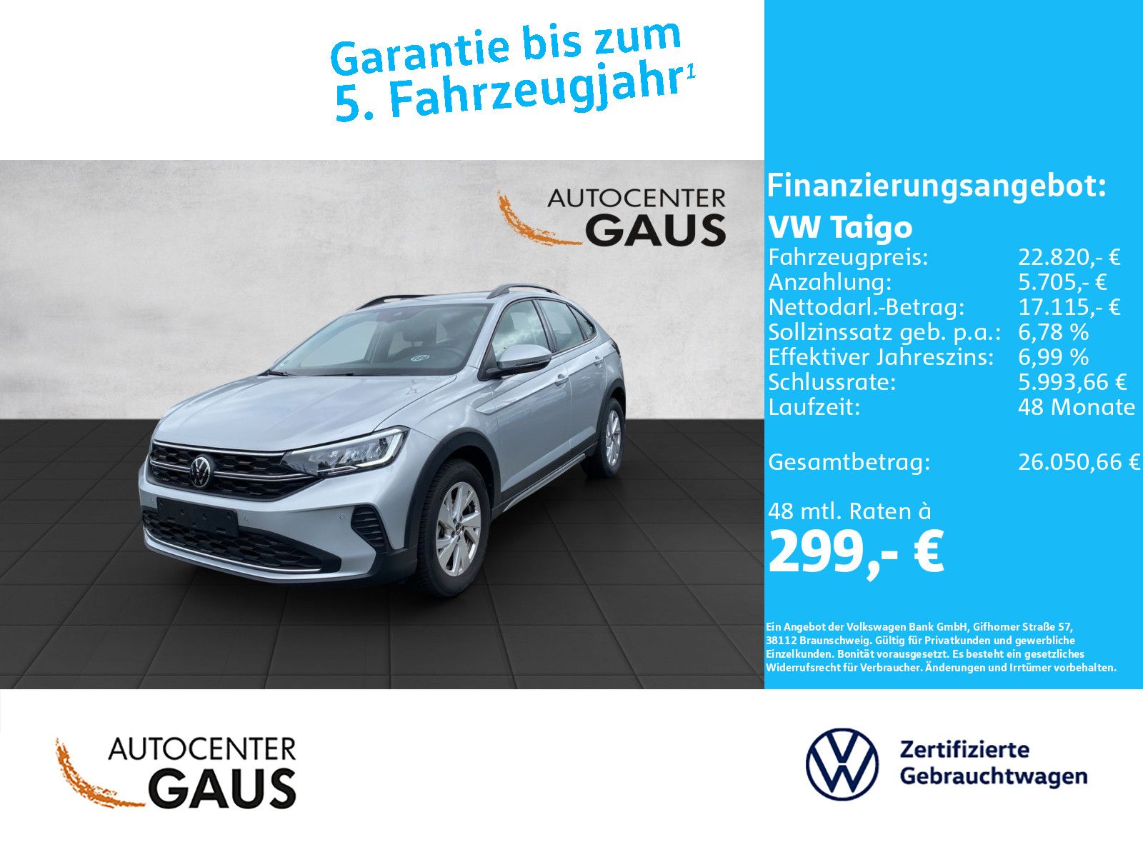 Taigo Life 1.0 TSI Navi*ACC*Kamera*CarPlay