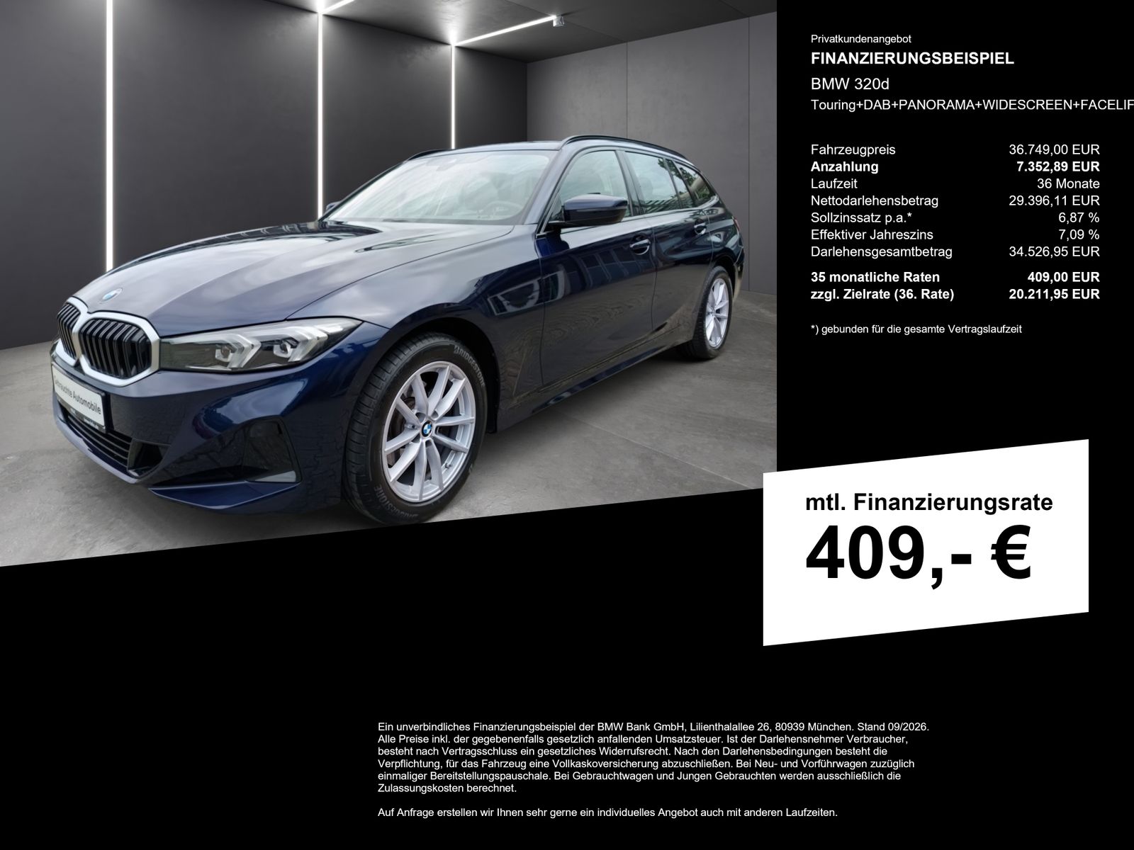 BMW 320d Touring+DAB+PANORAMA+WIDESCREEN+FACELIFT imagem 2