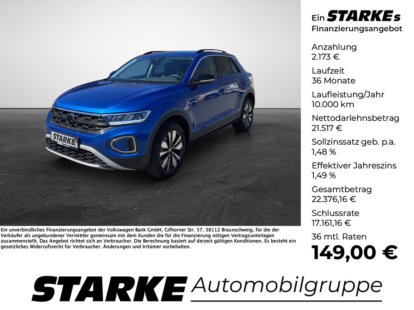 Volkswagen T-Roc 1.0 TSI Goal  Navi LED PDC LM Tempo Klima