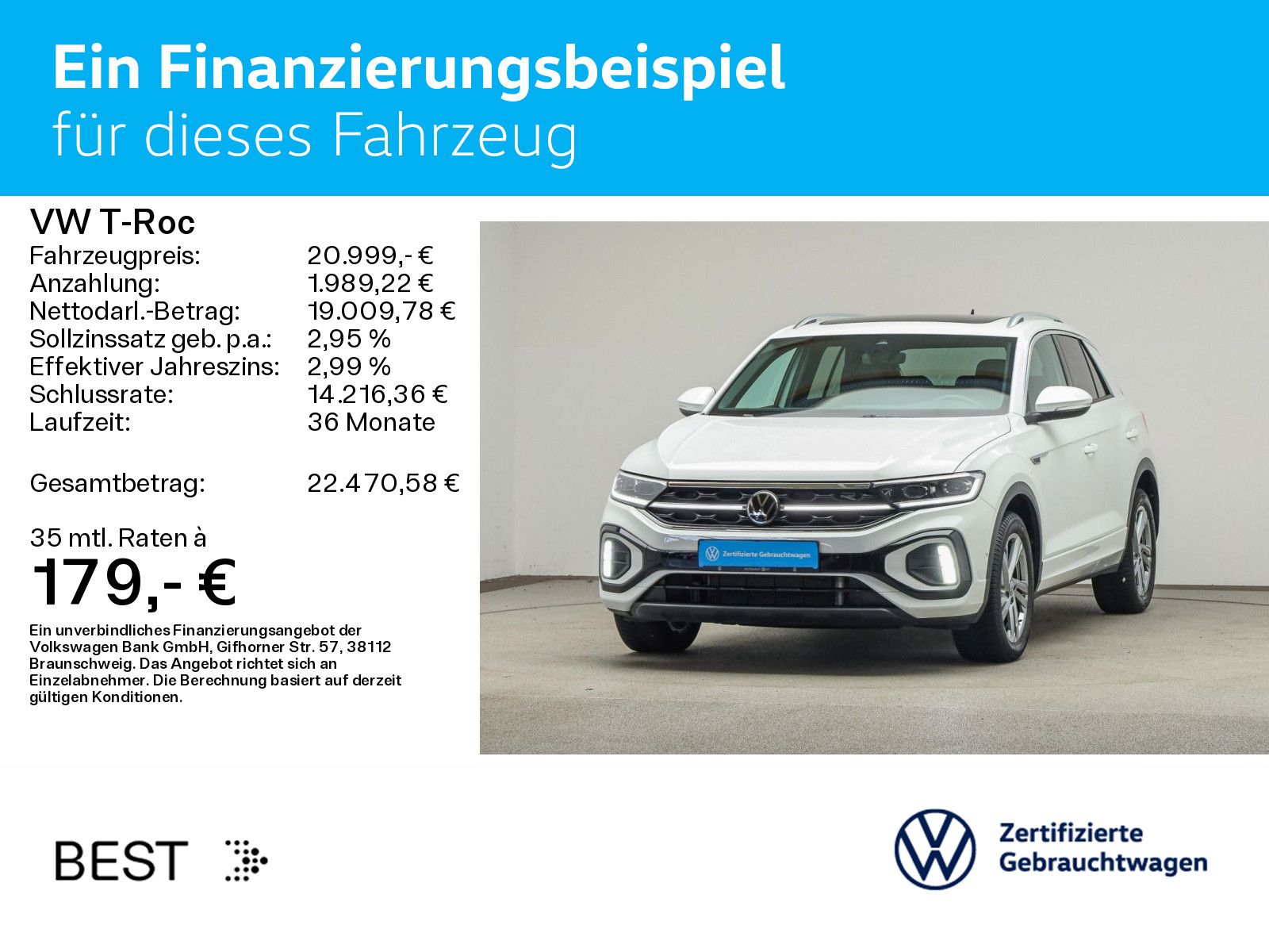 Volkswagen T-Roc 1.0 TSI R-LINE*IQ.LIGHT*PANO*KAMERA*PDC*SH imagem 2