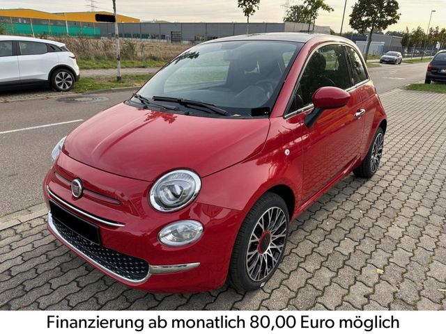 Fiat 500 1.0 Hybrid Red 16" Glasdach Tempomat