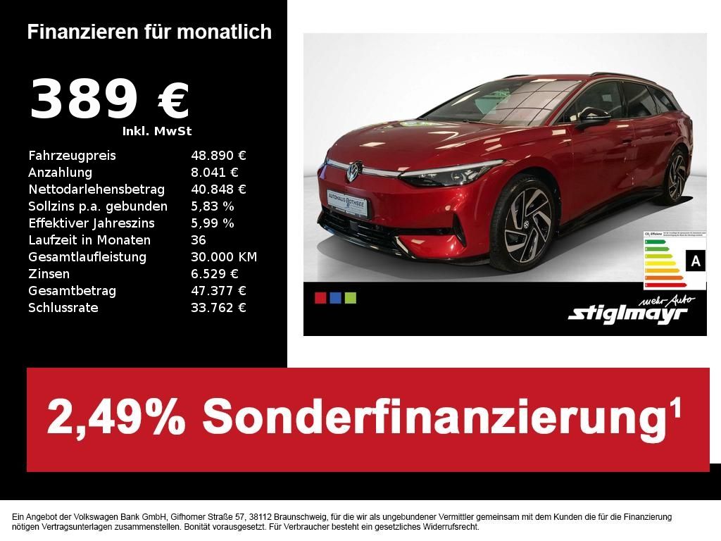 Volkswagen ID.7 Tourer Pro 82-kWh+ACC+AHK+HUD+IQ-LIGHT+NAVI