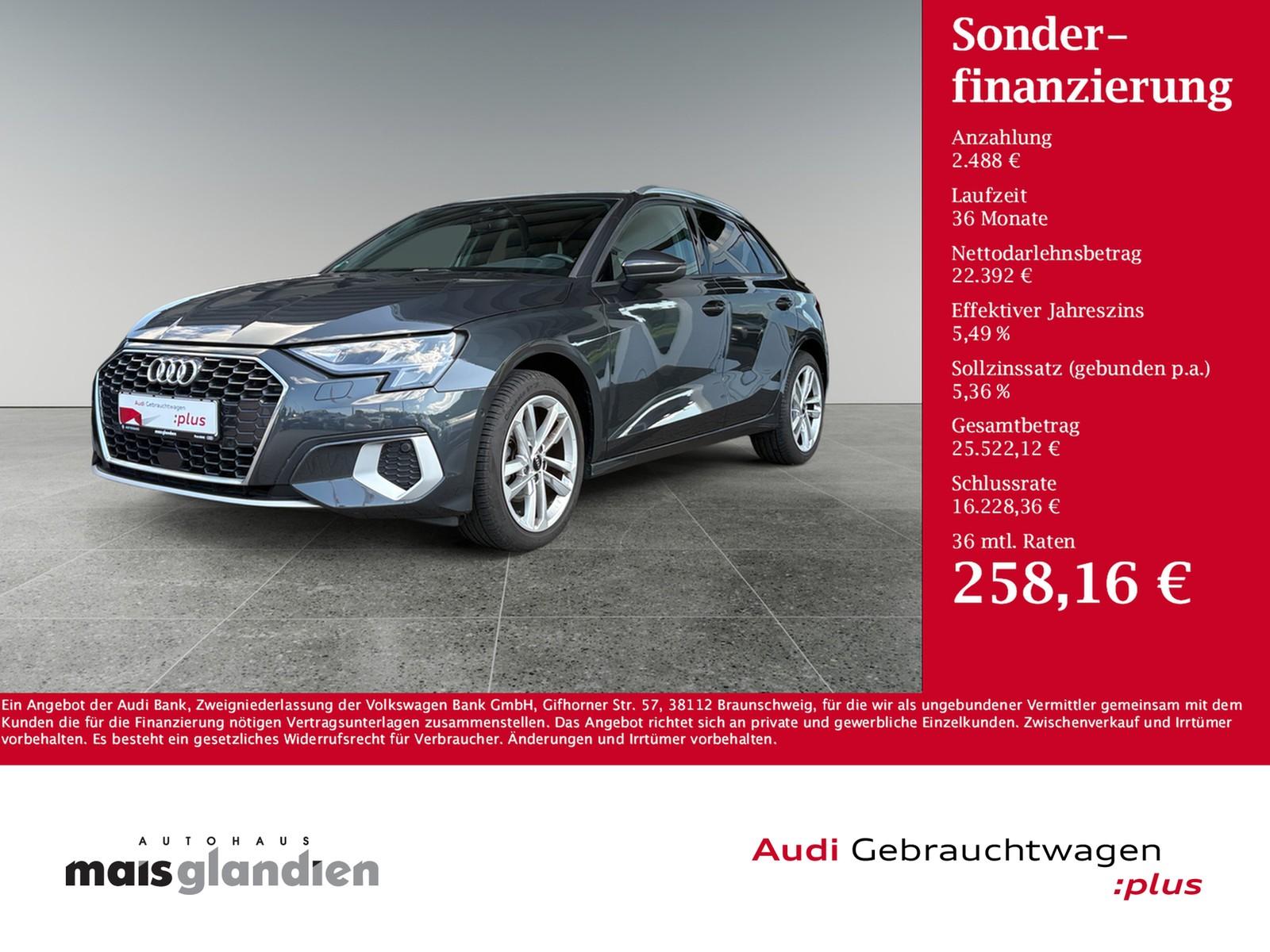 Audi A3 Sportback 30 TDI adv. Navi+ ACC Leder sound