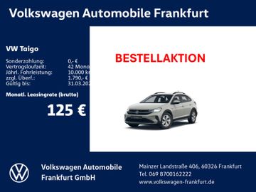 Volkswagen Leasingangebot: Volkswagen Taigo Life 1,0 l TSI OPF 70 kW (95 PS) 5-Gang