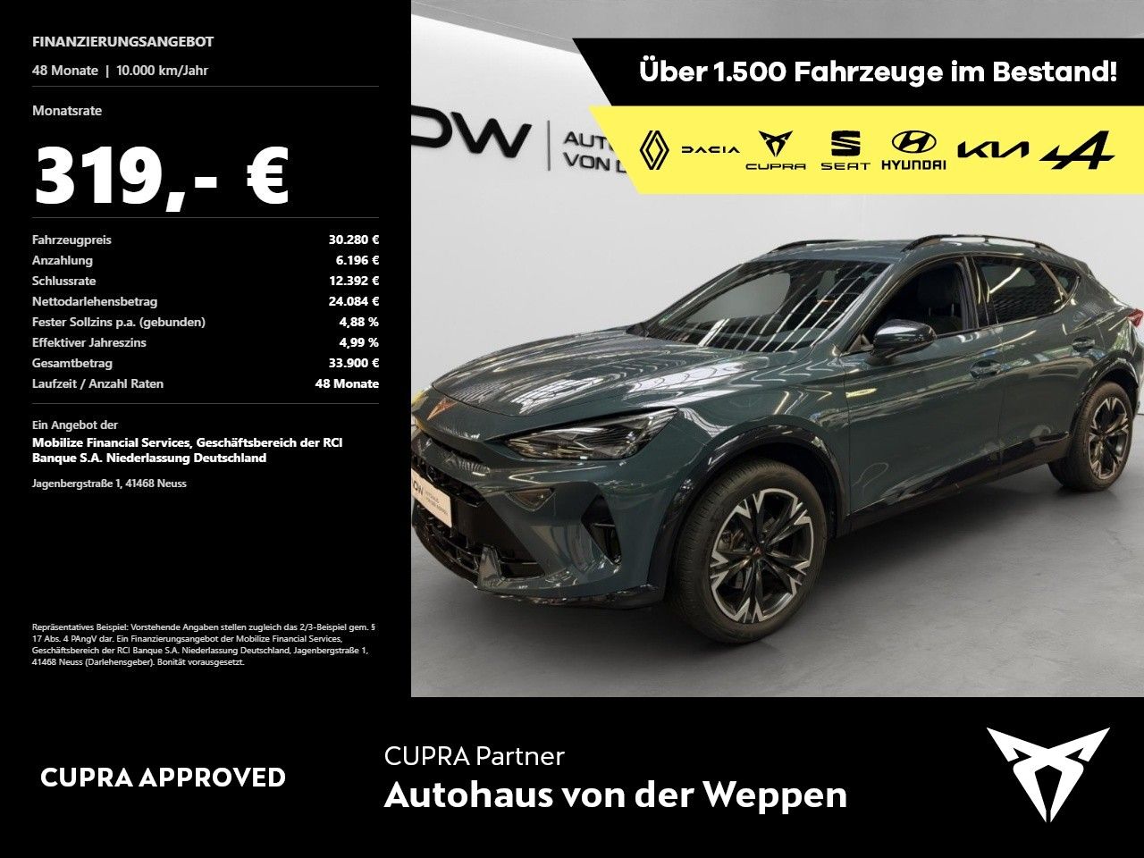Cupra Formentor 1.5 eTSI AHK Sennheiser Winterpaket
