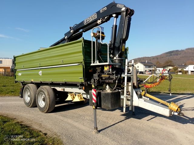 Fliegl TDK160, Agraranhänger, Fassi F110, EU Papiere