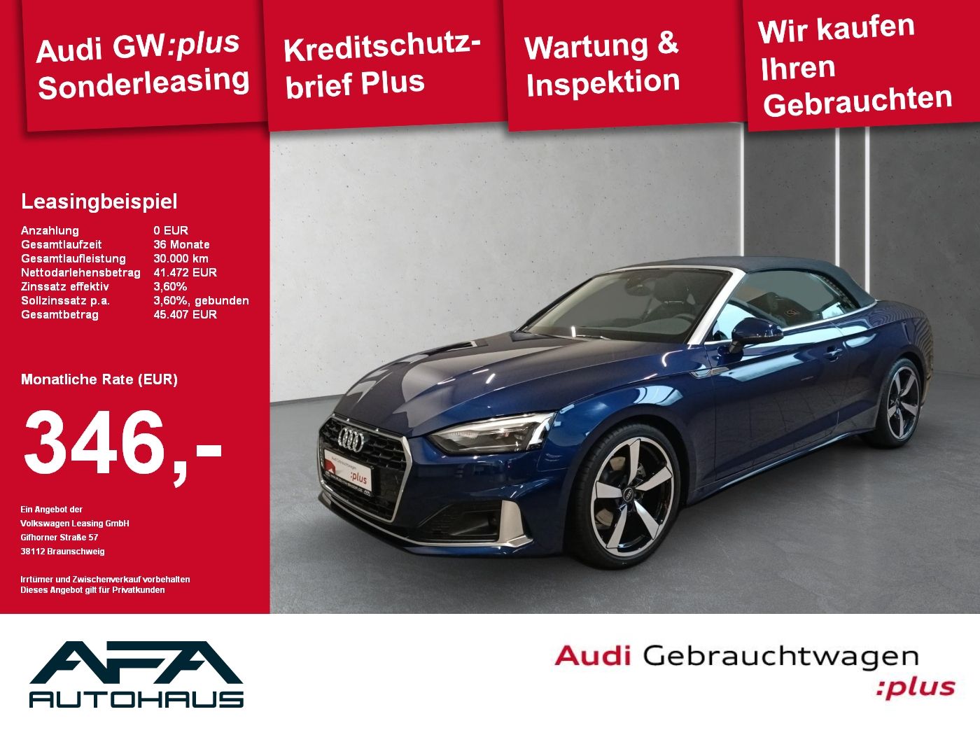 Audi A5 Cabriolet 35 TFSI advanced S tronic AHK*NAVI+