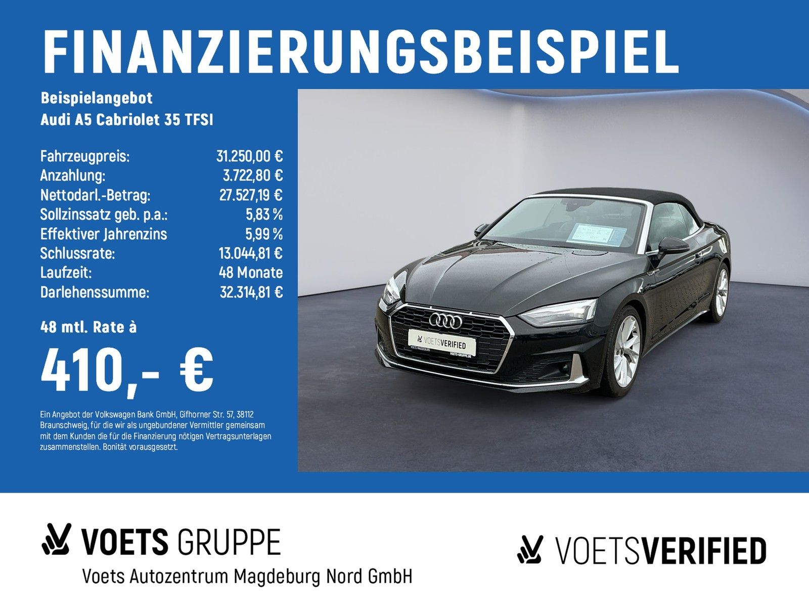 Audi A5 Cabriolet 35 TFSI advanced LEDER+LED+GRA