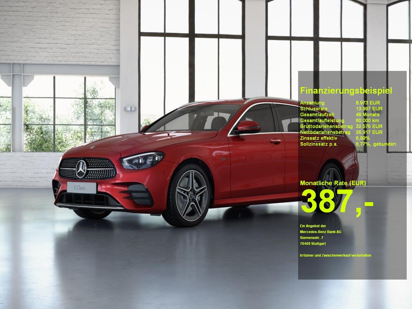 Mercedes-Benz E 300 de 4M T AMG+Avantgarde+MBUX+Memory+WIDE