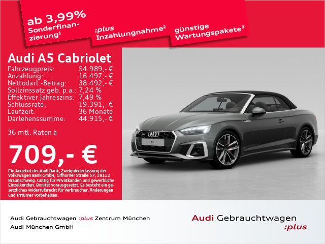 Audi A5 Cabriolet 40 TFSI qu. S tronic S line AHK/Nav