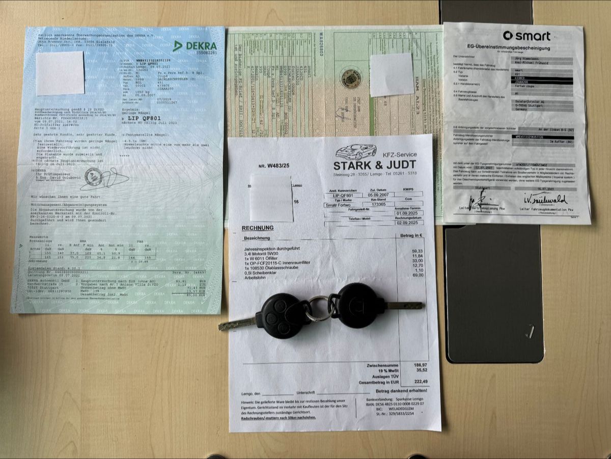 Fahrzeugabbildung Smart ForTwo 1.0 62kW PASSION AUTOMATIK LEDER KLIMA SH