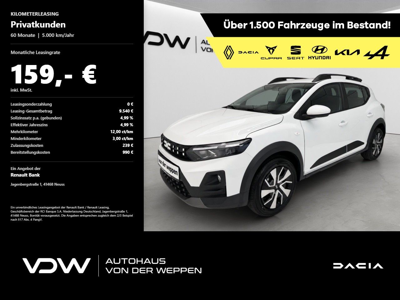 Dacia Sandero Stepway Expression hybrid 155