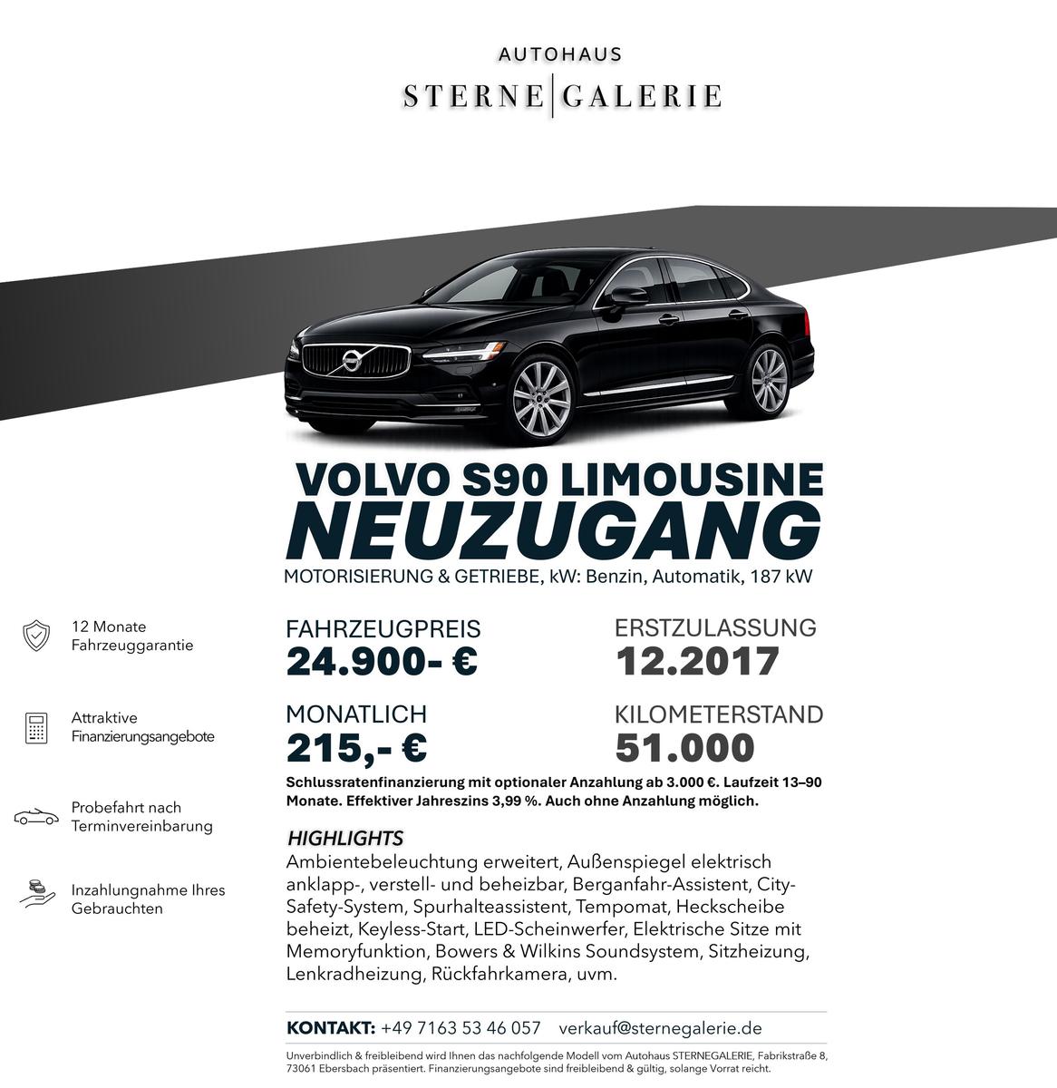 Volvo S90 AMBIENT/TEMPOM/RÜCKFAHRK/KEYLESS