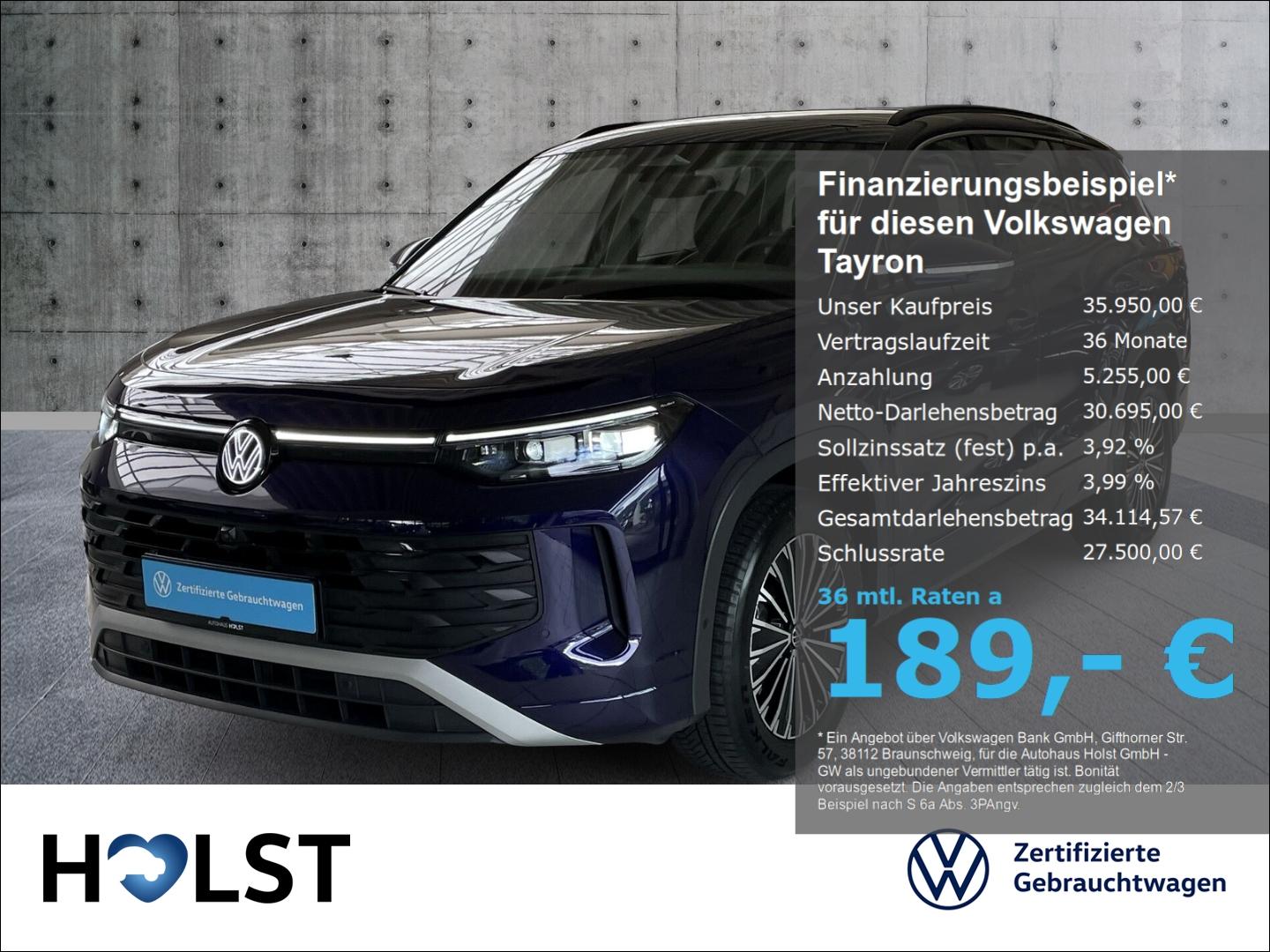Volkswagen Tayron 1.5eTSI DSG IQ.DRIVE MatrixLED AHK 360°CA