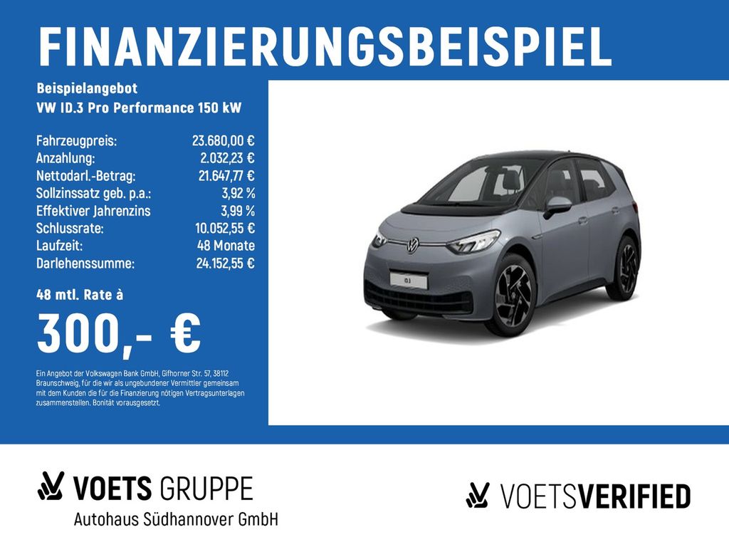 ID.3 Pro Performance 150 kW Wärmepumpe+LED+ACC