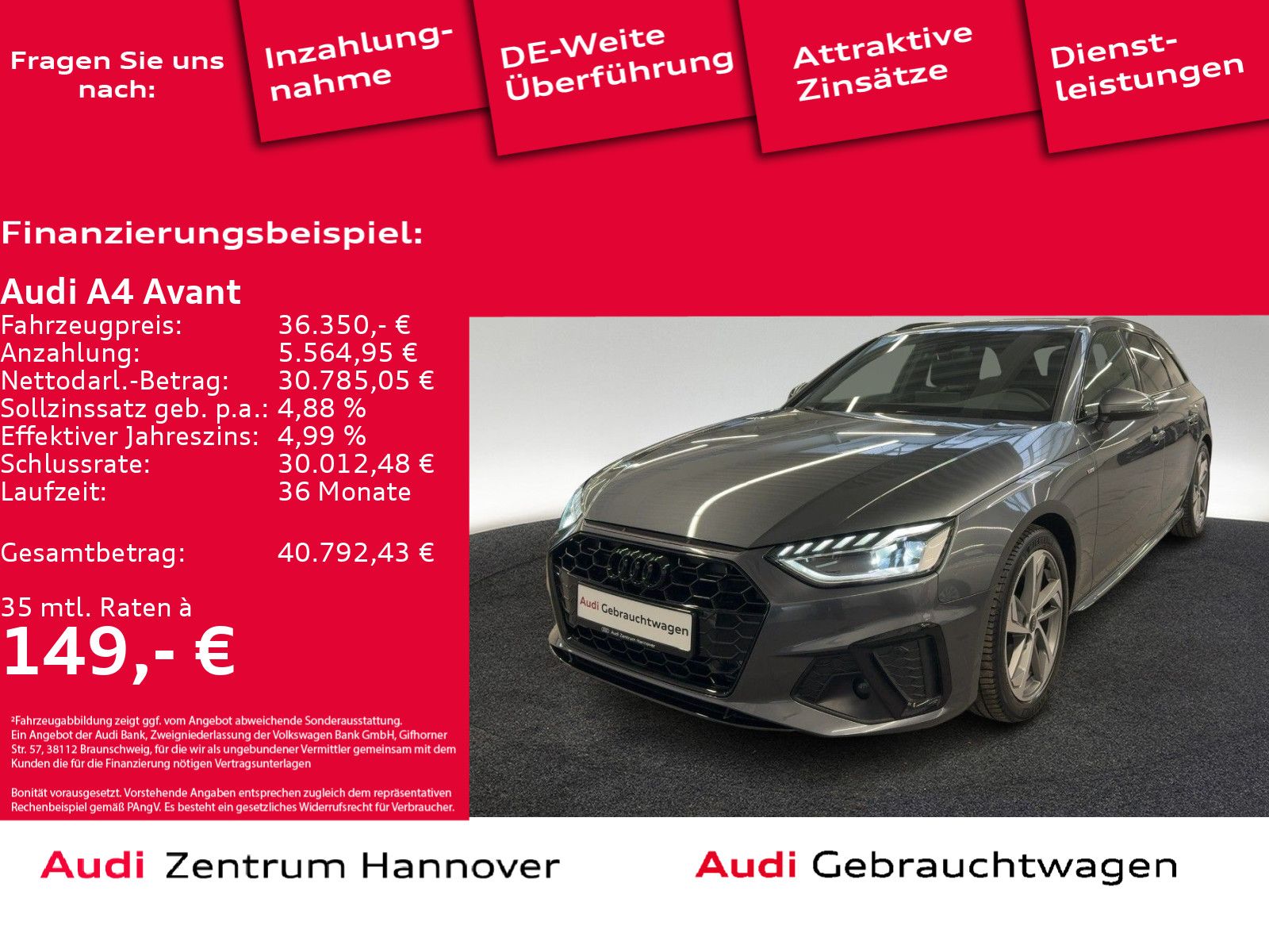 Audi A4 Avant S line 40 TFSI Kamera Navi LED virtual